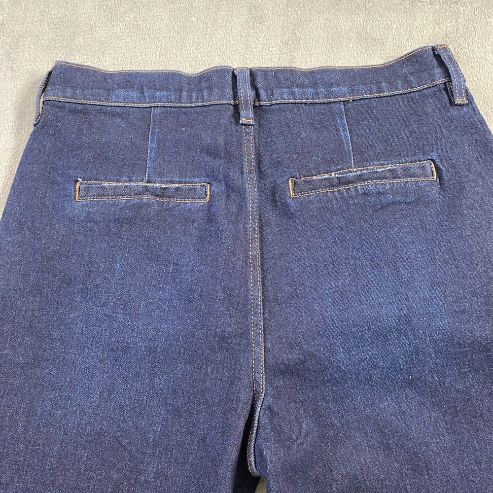 Evereve The Ever Trouser Jeans Womens 29 Blue Dark Wash High Rise Wide Leg EUC - Picture 12 of 15